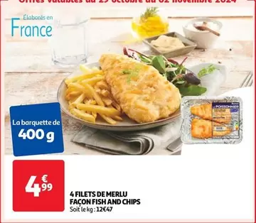 4 Filets De Merlu Façon Fish And Chips