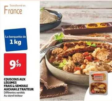 Couscous aux légumes frais et semoule - Traiteur Auchan