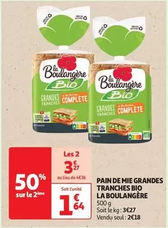 La Boulangére - Pain De Mie Grandes Tranches Bio