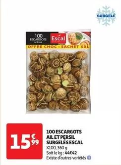 Escal - 100 Escargots Ail Et Persil Surgelés