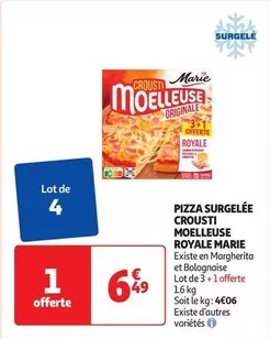 Marie - Pizza Surgelée Crousti Moelleuse Royale