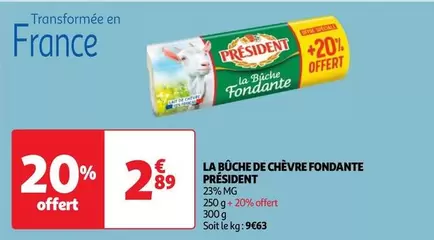 Président - La Bûche De Chèvre Fondante