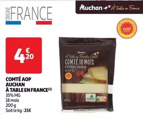 Auchan - Comté AOP À Table En France