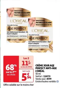 L'Oréal Age Perfect Crème Jour Anti-âge - Soin hydratant et revitalisant pour une peau éclatante