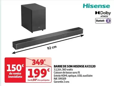 Hisense - Barre De Son AX3120