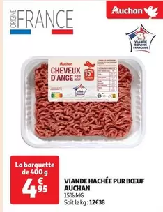 Auchan - Viande Hachée Pur Boeuf offre à 4,95€ sur Auchan Supermarché