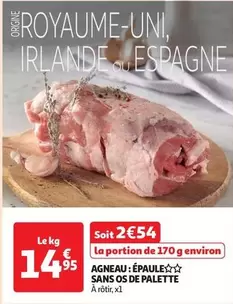 Agneau: Épaule Sans Os De Palette 