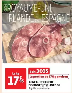 Agneau: Tranche De Gigot Avecos