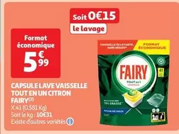 fairy - capsule lave vaisselle tout en un citron