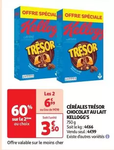 Kellogg's - Céréales Trésor Chocolat Au Lait