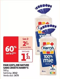 Harry's - Pain 100% Mie Nature Sans Croûte