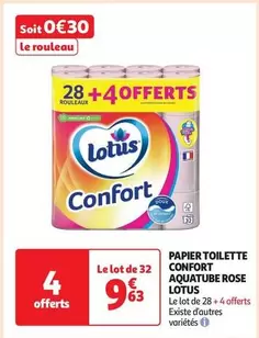 Lotus - Papier Toilette Confort Aquatube Rose