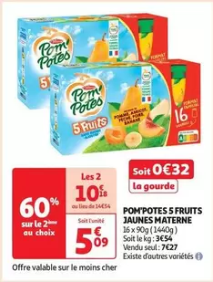 Materne - Pom'Potes 5 Fruits Jaunes