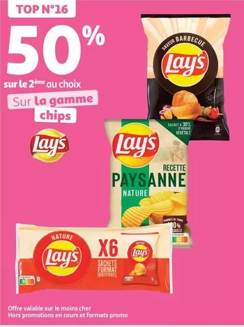 Lay'S - Sur La Gamme Chips offre sur Auchan Supermarché