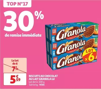 Lu - Biscuits Au Chocolat Au Lait Granola offre à 5,59€ sur Auchan Supermarché