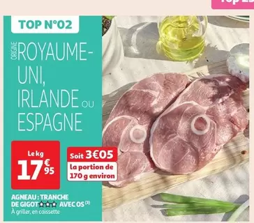 Agneau: Tranche De Gigot Avec Os 