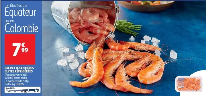 Crevettes Entieres Cuites Refrigerees 