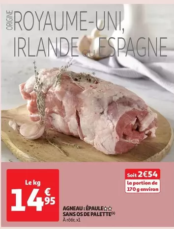 Agneau: Épaule Sans Os De Palette 