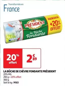 Président - La Bûche De Chèvre Fondante