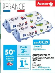 Auchan - Oeufs De Poules Élevées En Plein Air