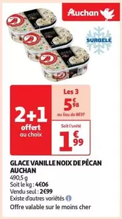 Auchan - Glace Vanille Noix De Pécan