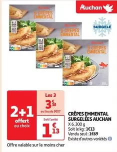 Auchan - Crêpes Emmental Surgelées