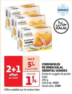 Oriental Viandes - Cordon Bleu De Dinde Halal