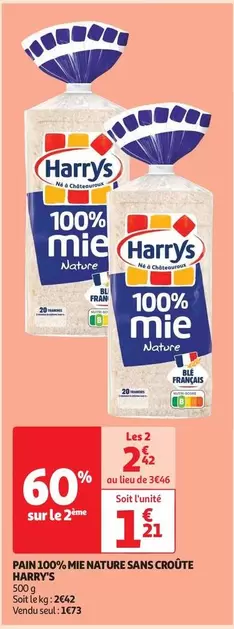 Harry's - Pain 100% Mie Nature Sans Croûte