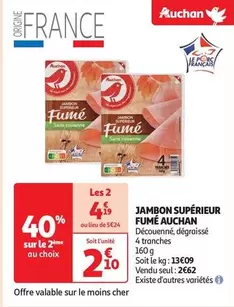 Auchan - Jambon Superieur Fumé