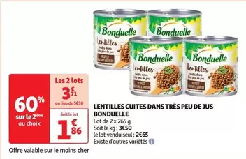 Bonduelle - Lentilles Cuites Dans Très Peu De Jus