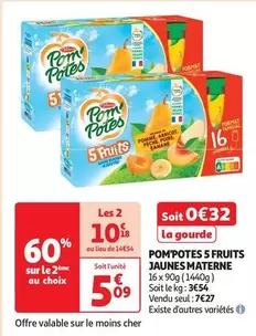 Materne - Pom'potes 5 Fruits Jaunes