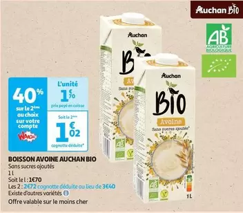 Auchan Bio - Boisson Avoine