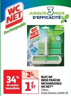 Wc Net - Bloc Wc Brise Fraîche Rechargeable