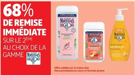 Le Petit Marseillais : Choisissez votre produit sur le 2ème au choix de la gamme !