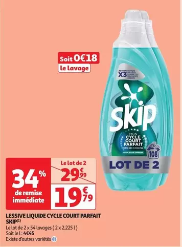 Skip - Lessive Liquide Cycle Court Parfait