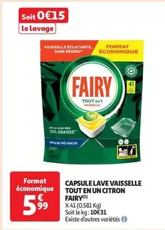 Fairy - Capsule Lave Vaisselle Tout En Un Citron