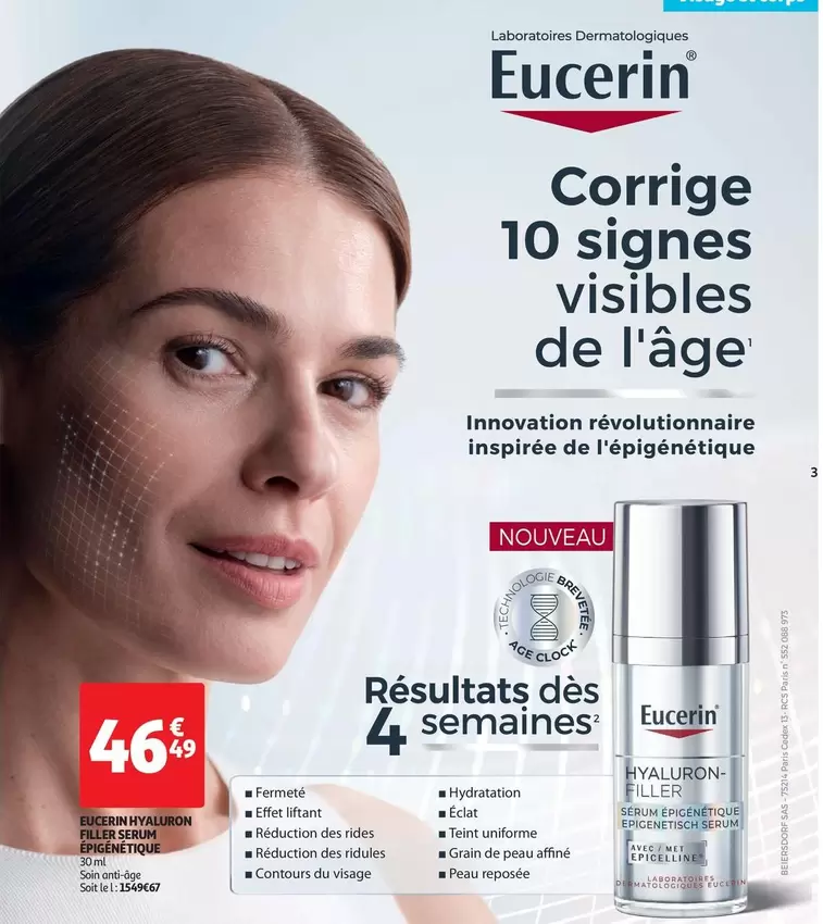 Eucerin - HYALURON- FILLER SÉRUM ÉPIGÉNÉTIQUE