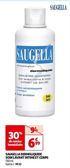 Saugella Dermoilquide : Soin Lavant Intime et Corps - Douceur et protection au quotidien