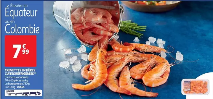 Crevettes Entieres Cuites Refrigerees 