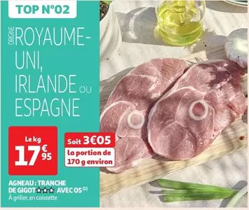 Agneau: Tranche De Gigot Avec Os 