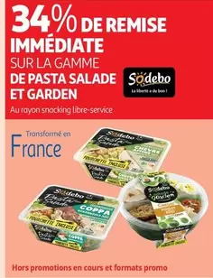 Sodebo - Sur La Gamme De Pasta Salade Et Garden