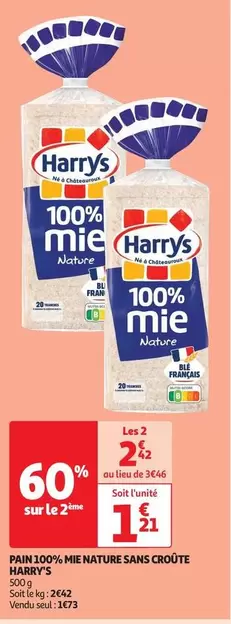 Harry'S - Pain 100% Mie Nature Sans Croûte