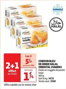 Oriental Viandes - Cordon Bleu De Dinde Halal