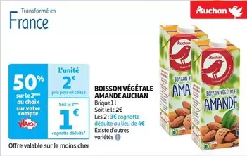 Auchan - Boisson Végétale Amande