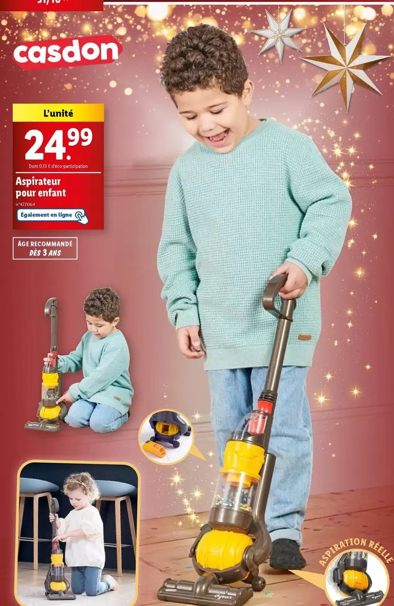 casdon - aspirateur pour enfant 