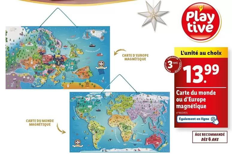 Playtive - Carte Du Monde Ou D'Europe