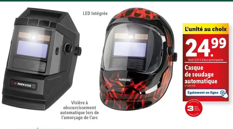 parkside - casque de soudage automatique