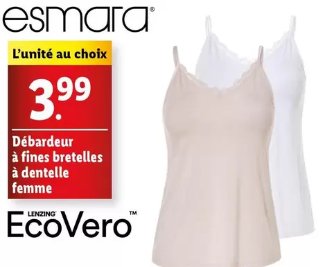 Esmara - Débardeur Femme à Fines Bretelles en Dentelle