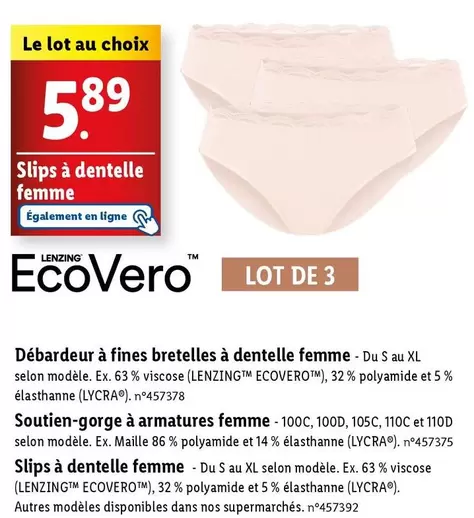 ecovero - slips à dentelle femme