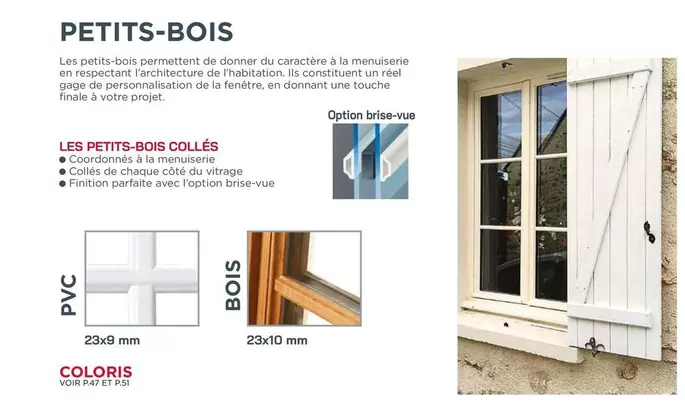 Petits-bois offre sur Fenêtres Lorenove